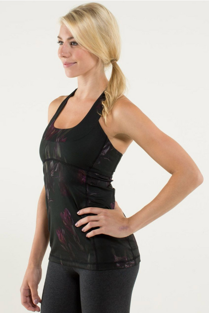 Lululemon Scoop Neck Tank Midnight Iris Multi/Black Sz 10