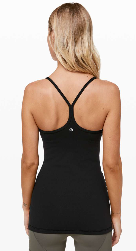 Lululemon Power Y Tank Luon Black Sz 10 Brand New