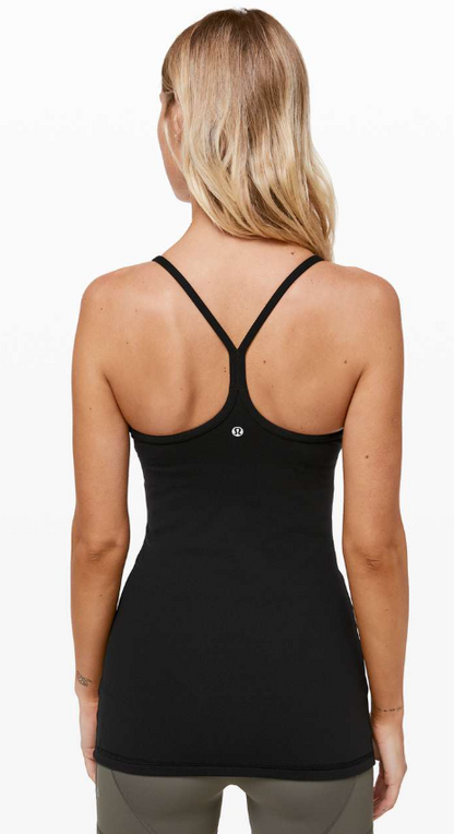 Lululemon Power Y Tank Luon Black Sz 10 Brand New
