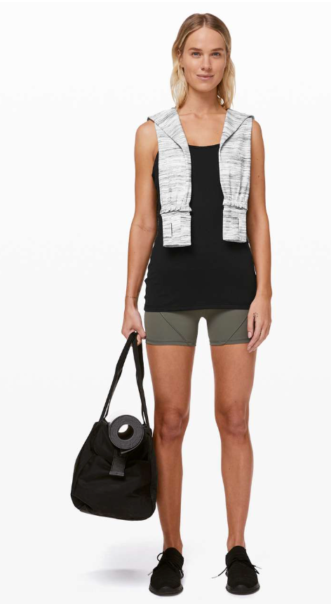 Lululemon Power Y Tank Luon Black Sz 10 Brand New