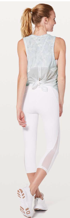 Lululemon Ace Tank Jasmine White Multi/White Sz 10 Brand New