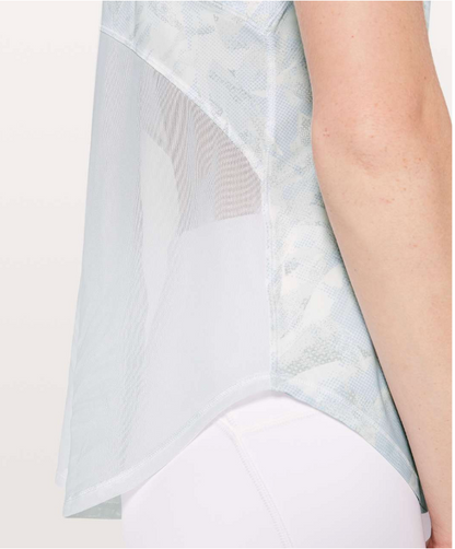 Lululemon Ace Tank Jasmine White Multi/White Sz 10 Brand New