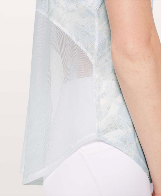 Lululemon Ace Tank Jasmine White Multi/White Sz 10 Brand New