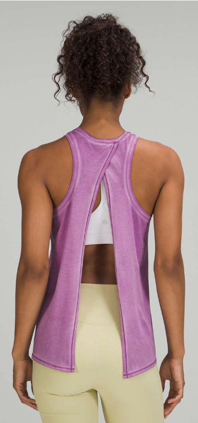Lululemon All Tied Up Tank Top Sublimado Pigment Dye Wisteria Purple Sz 10