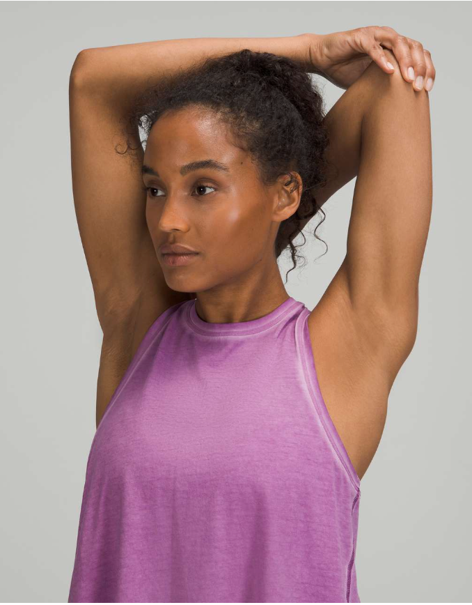 Lululemon All Tied Up Tank Top Sublimado Pigment Dye Wisteria Purple Sz 10
