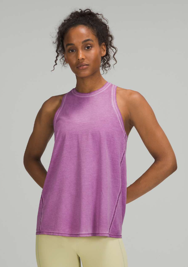 Lululemon All Tied Up Tank Top Sublimado Pigment Dye Wisteria Purple Sz 10