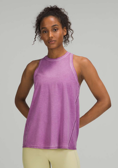 Lululemon All Tied Up Tank Top Sublimado Pigment Dye Wisteria Purple Sz 10