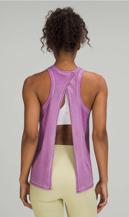 Lululemon All Tied Up Tank Top Sublimado Pigment Dye Wisteria Purple Sz 10