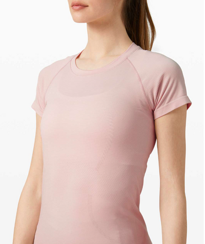Lululemon Swiftly Tech Short Sleeve Top 2.0 Misty Pink/Misty Pink Sz 10 Brand New