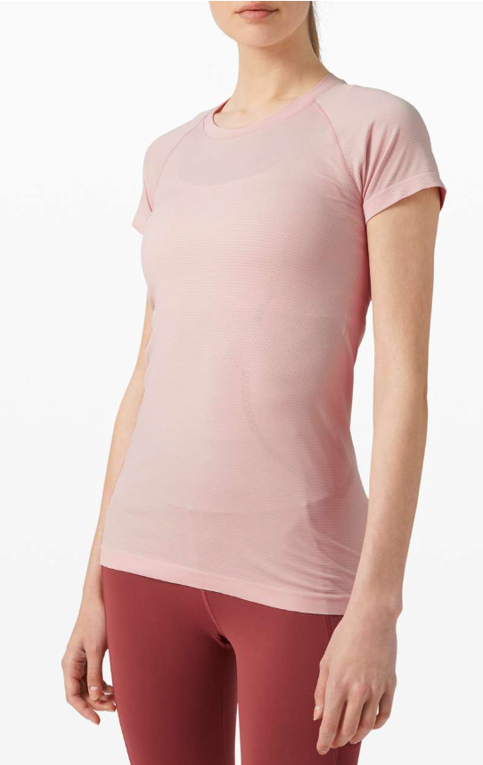 Lululemon Swiftly Tech Short Sleeve Top 2.0 Misty Pink/Misty Pink Sz 10 Brand New