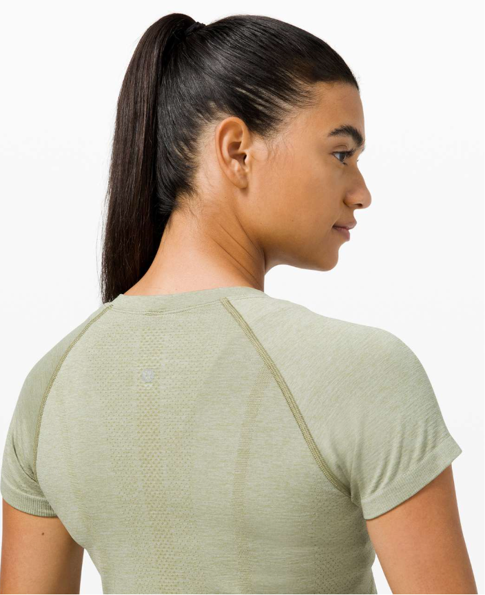 Lululemon Swiftly Tech Short Sleeve Top 2.0 Rosemary Green/Green Fern Sz 10 Brand New