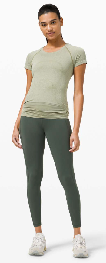 Lululemon Swiftly Tech Short Sleeve Top 2.0 Rosemary Green/Green Fern Sz 10 Brand New