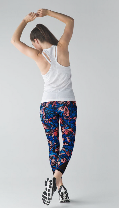 Lululemon Inspire Tight II 7/8 25" Inseam Paint Storm Harbor Blue Multi Sz 10 Brand New
