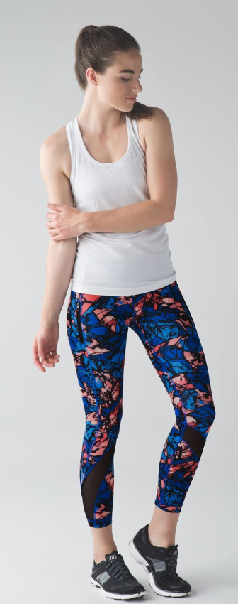 Lululemon Inspire Tight II 7/8 25" Inseam Paint Storm Harbor Blue Multi Sz 10 Brand New