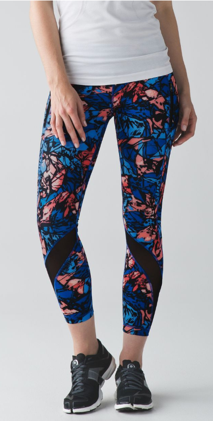 Lululemon Inspire Tight II 7/8 25" Inseam Paint Storm Harbor Blue Multi Sz 10 Brand New
