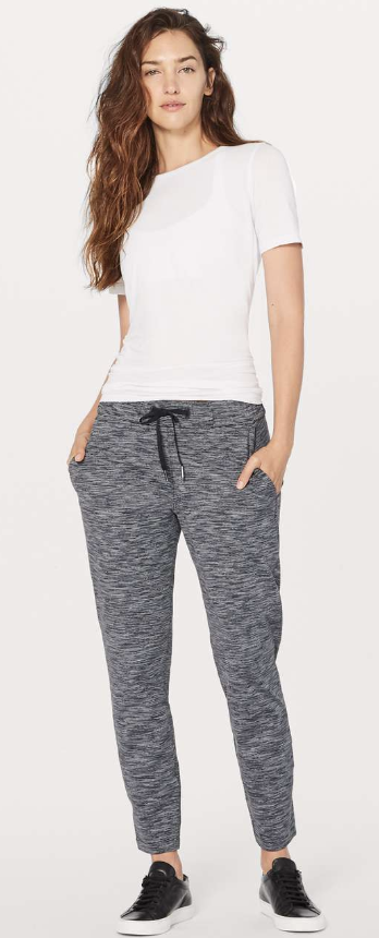 Lululemon On The Fly Pant 28" Inseam Wee Are From Space Black Slate/Black Sz 10 Brand New