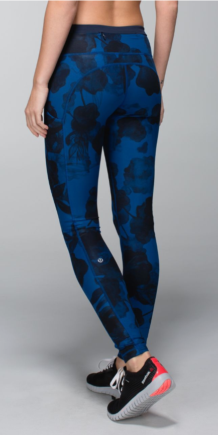 Lululemon Speed Tight II 30" Inseam Jumbo Inky Floral Black Inkwell/Inkwell Sz 10
