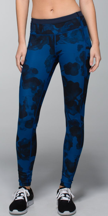 Lululemon Speed Tight II 30" Inseam Jumbo Inky Floral Black Inkwell/Inkwell Sz 10