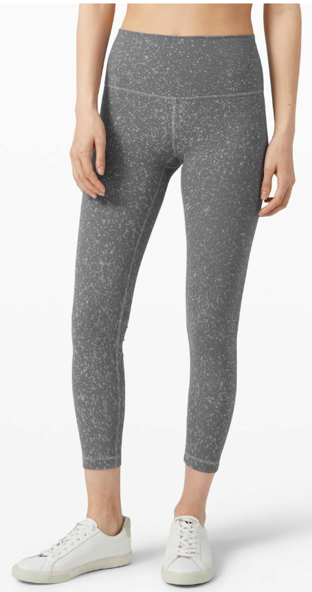 Lululemon Wunder Under High-Rise Tight 25" Inseam Spray Washed Asphalt Grey Sz 10 Brand New