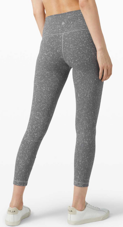Lululemon Wunder Under High-Rise Tight 25" Inseam Spray Washed Asphalt Grey Sz 10 Brand New