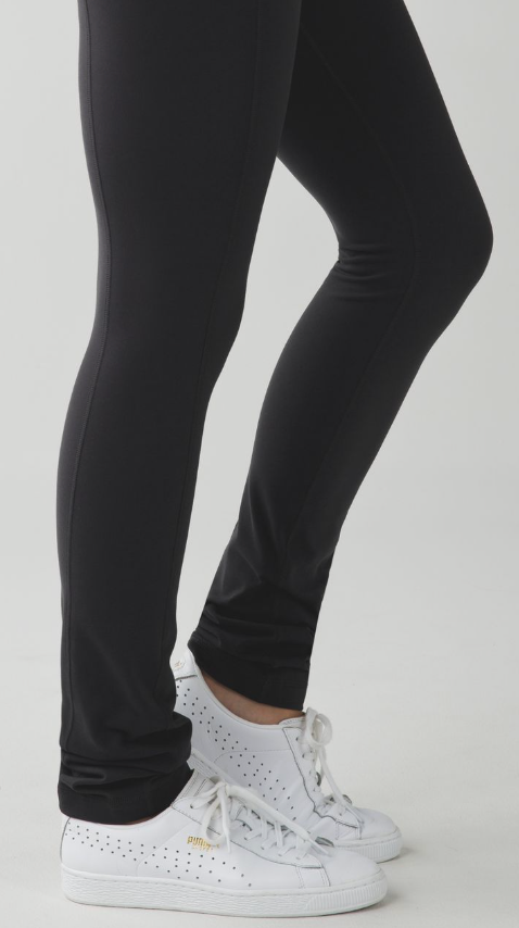 Lululemon Skinny Groove Pant II HR Roll Down Option 33" Inseam Deep Coal Sz 10