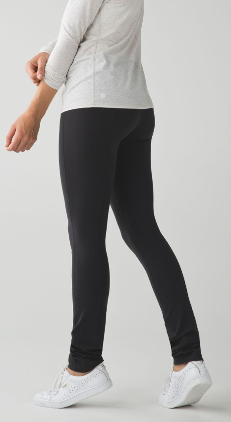 Lululemon Skinny Groove Pant II HR Roll Down Option 33" Inseam Deep Coal Sz 10
