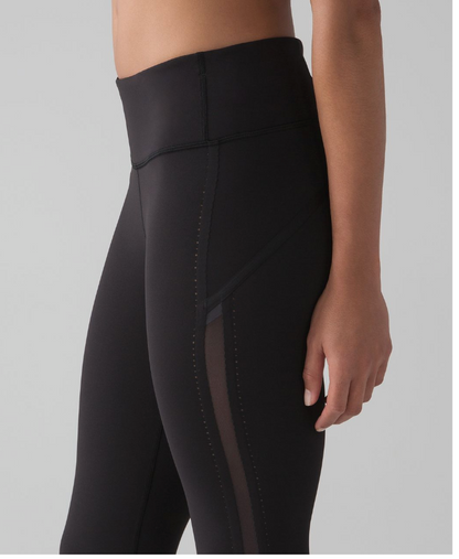 Lululemon Smooth Stride Tight 7/8 25" Inseam Black SZ 10 Brand New