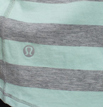 Lululemon Flip Your Dog Long Sleeve Cozy Stripe Toothpaste Heathered Medium Grey Sz 10