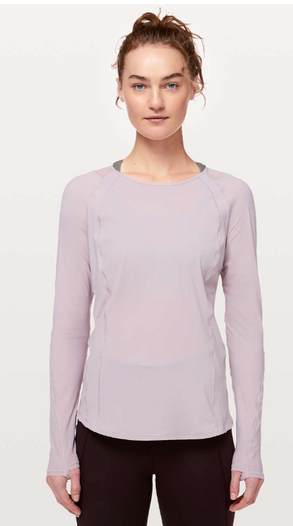 Lululemon Sculpt Long Sleeve Powdered Mauve Sz 10 Brand New