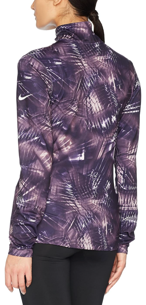 NIKE Women's Pro Warm Dri-fit Half-Zip Jacket Purple Sz Large Brand New