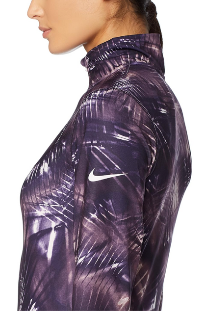 NIKE Women's Pro Warm Dri-fit Half-Zip Jacket Purple Sz Large Brand New