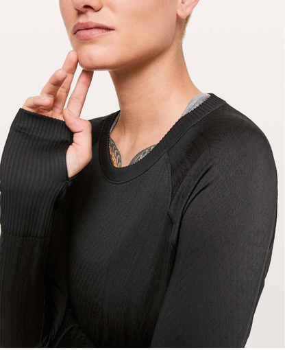 Lululemon Rest Less Pullover Black/Black Sz 10 Brand New