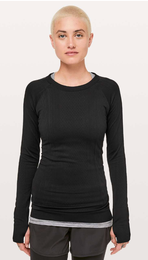Lululemon Rest Less Pullover Black/Black Sz 10 Brand New