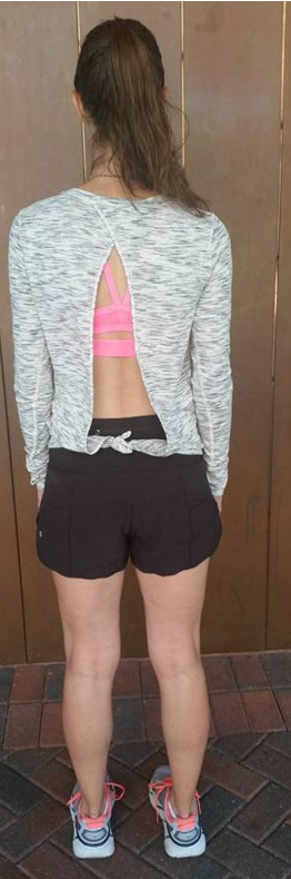 Lululemon Beat The Heat Long Sleeve Tiger Space Dye Black White Sz 10