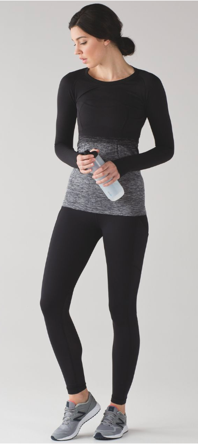 Lululemon Swiftly Tech Long Sleeve Crew White/Black Sz 10 Brand New
