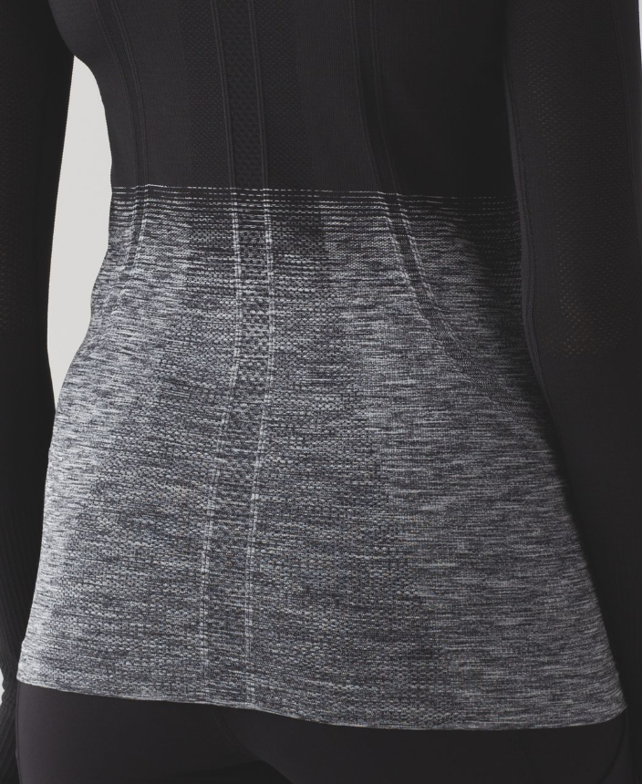 Lululemon Swiftly Tech Long Sleeve Crew White/Black Sz 10 Brand New