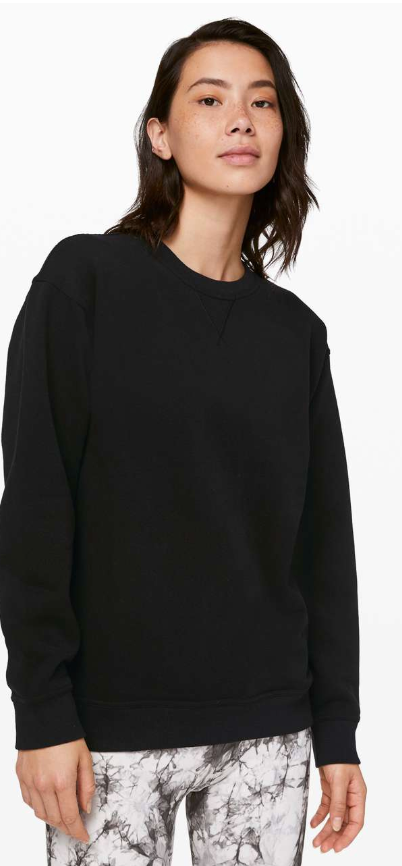 Lululemon All Yours Crew Black Sz 10 Brand New