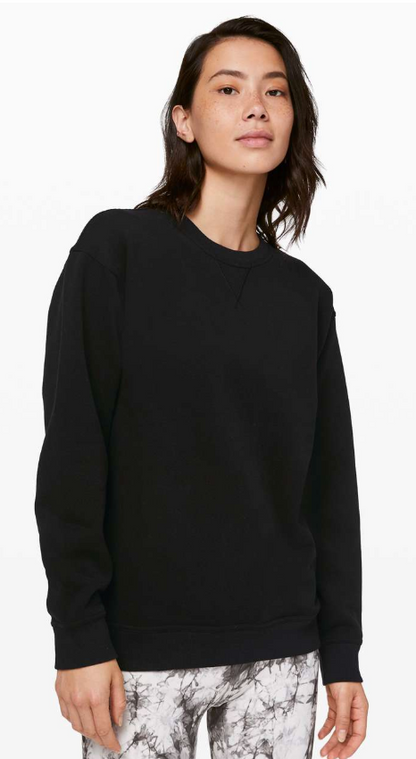 Lululemon All Yours Crew Black Sz 10 Brand New