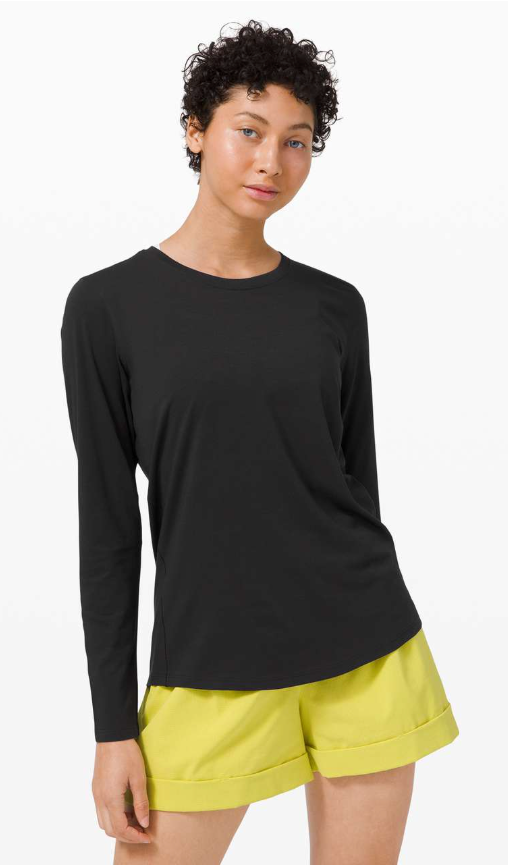 Lululemon Ever Ready Long Sleeve Black Sz 10 Brand New