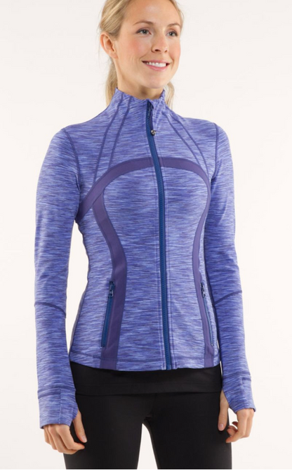 Lululemon Define Jacket Royalty Space Dye/Royalty Sz 10