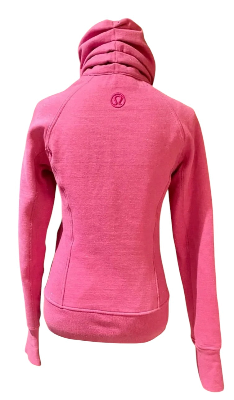 Lululemon Cuddle Up Jacket Sparkle Heathered Paris Pink/Paris Pink Sz 10 RARE