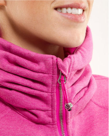 Lululemon Cuddle Up Jacket Sparkle Heathered Paris Pink/Paris Pink Sz 10 RARE