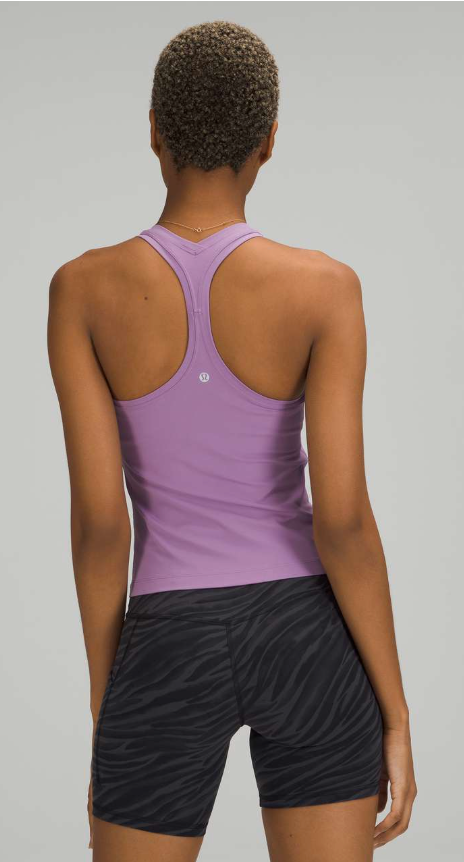 Lululemon Cool Racerback Tank Top Shorter Length Wisteria Purple Sz 20 Brand New