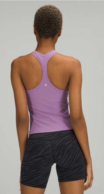 Lululemon Cool Racerback Tank Top Shorter Length Wisteria Purple Sz 20 Brand New