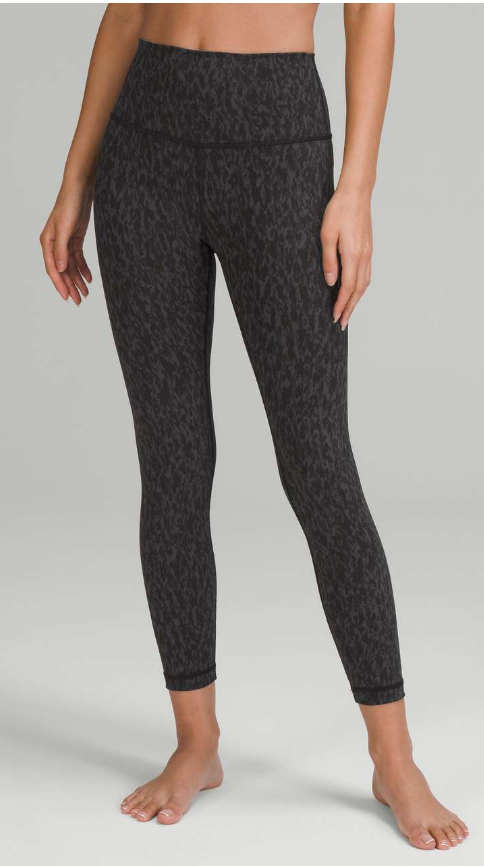 Lululemon Wunder Under High-Rise Tight 25" Inseam Leopard Camo Deep Coal Multi Sz 18 Brand New