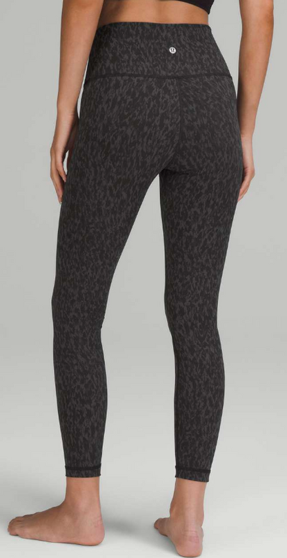 Lululemon Wunder Under High-Rise Tight 25" Inseam Leopard Camo Deep Coal Multi Sz 18 Brand New