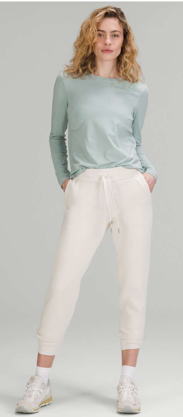 Lululemon Love Long Sleeve Shirt Silver Blue Sz 18
