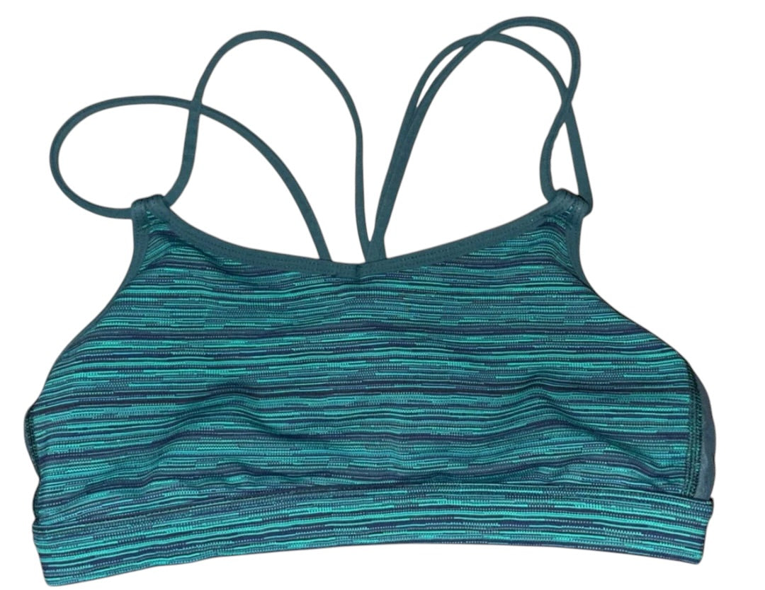 Lululemon Free To Be Bra Wee Are From Space August Inkwell Black/Split Pea Sz 4