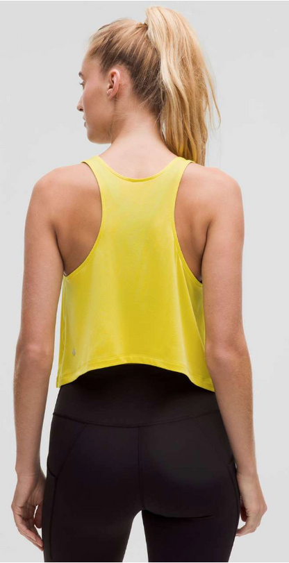 Lululemon Lightweight Training Racerback Tank Top Yellow Serpentine Sz 10 Brand New