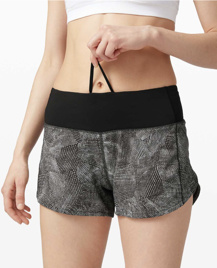 Lululemon Speed Up Short Long 4" Inseam Updated Fit Velocity Mesh Island Mist Black/Black Sz 10 Brand New